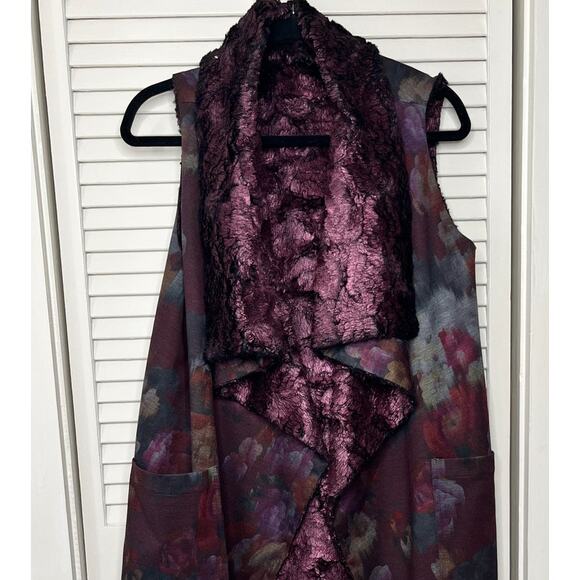 Igor Dobranic Reversible Blackberry Faux-Fur Lined Gilet - Loose Structure - Picture 2 of 8